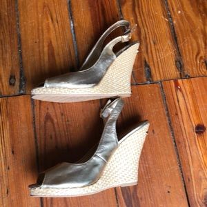 Kristin leather wedge metallic Lilly Pulitzer